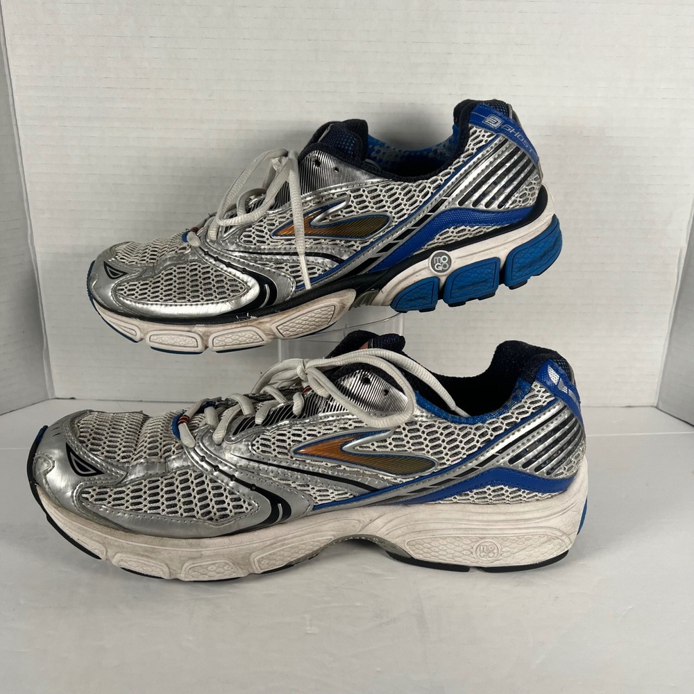 Brooks Ghost 3 Mens‎ Running Shoes Silver Blue Black 1100761D805 Size 11.5 D
